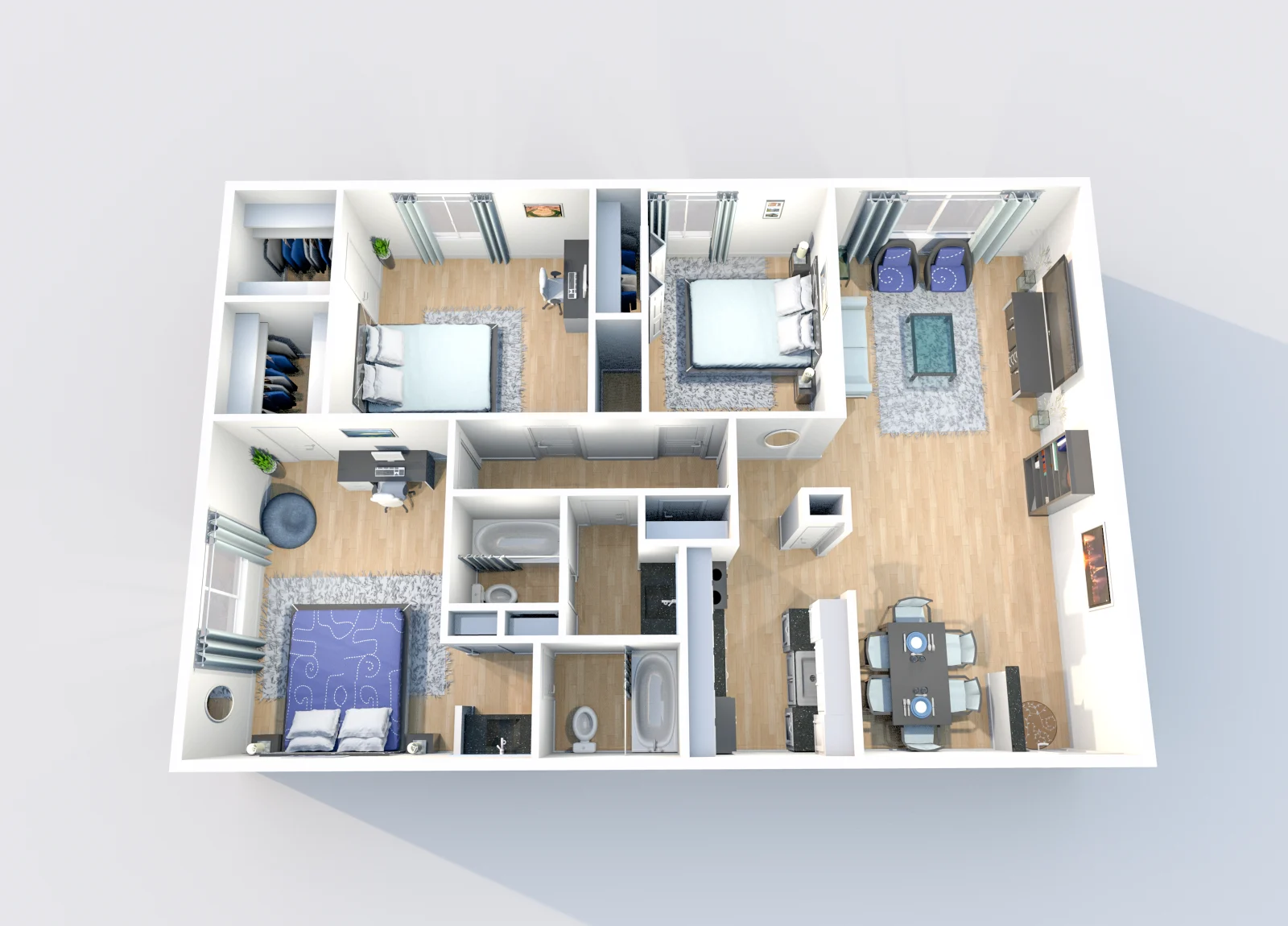 Establishment — floor plan, Plan C1 · 3 bed